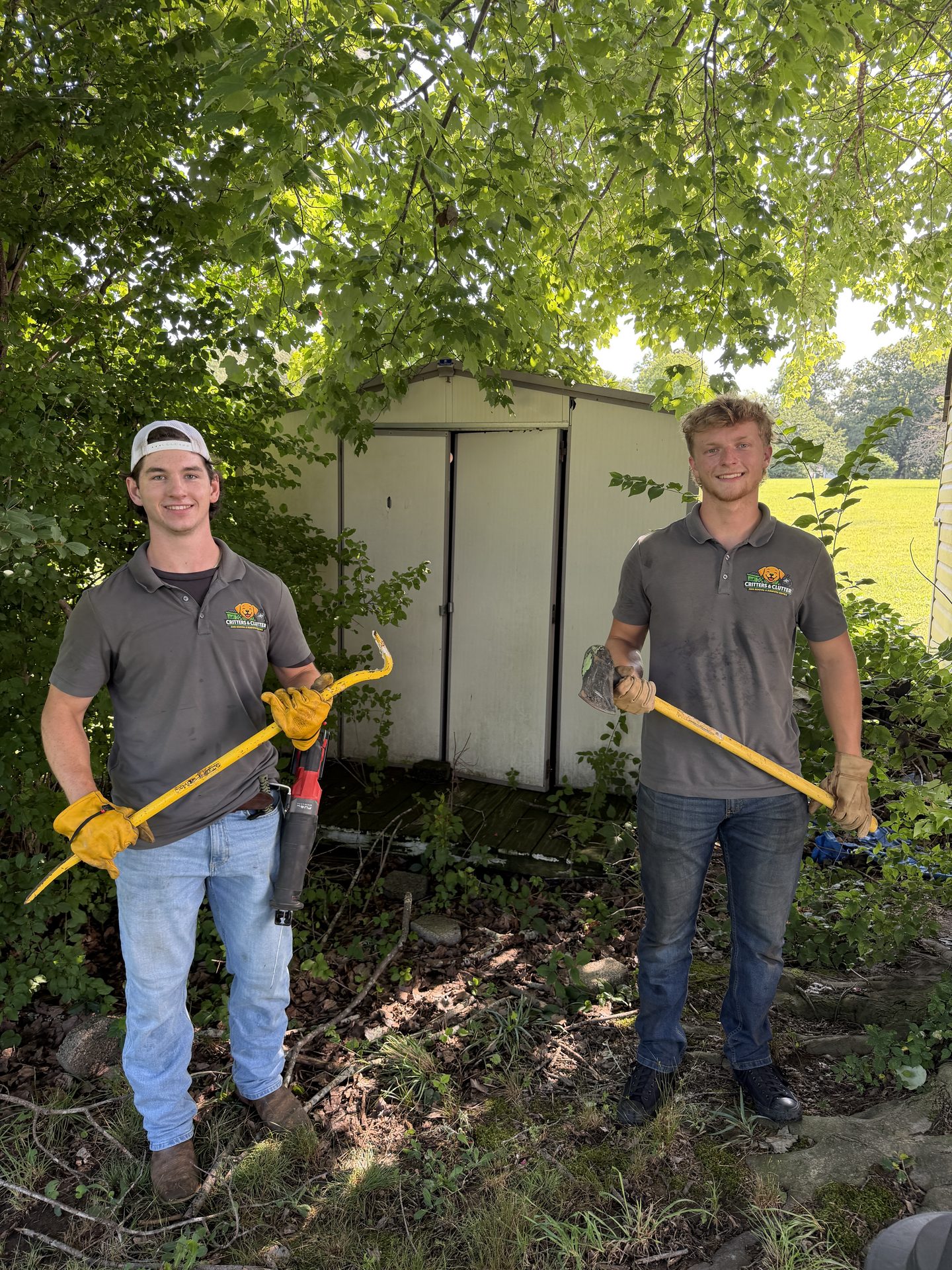 Removing demolition debris from a job site in Southern Maryland